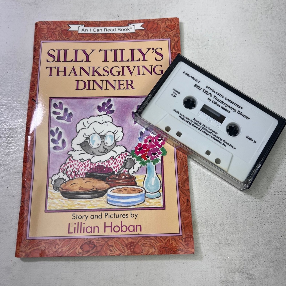 Silly Tillys Thanksgiving Dinner Lillian Hoban Book and Cassette Tape Set